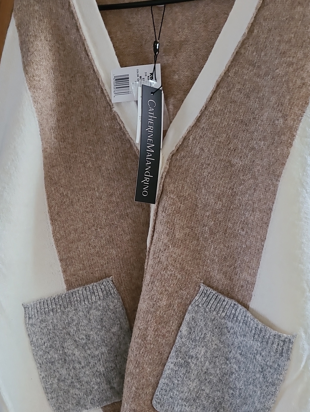 Kohl's Neutral Colorblock Cardigan - Cream, Tan, Gray